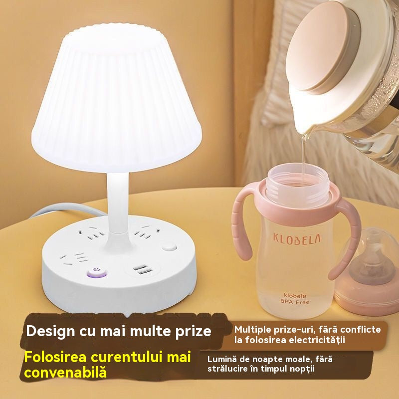 💡Večfunkcijska nočna lučka z vgrajenim podaljškom: praktična, elegantna in prihrani prostor!
