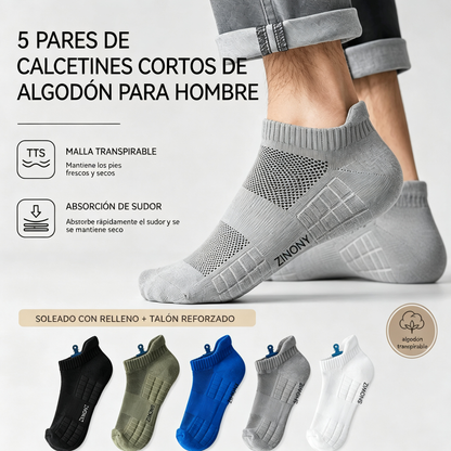 🧦 [Compra 5 pares y llévate otros 5 gratis] 🧦 Calcetines para hombre mejorados: transpirables, antibacterianos y resistentes al mal olor.
