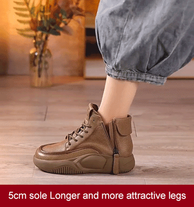 [30% popust] Novi športni in prosti škornji iz pravega usnja, martinki z debelim podplatom, udobni in neutrujajoči za noge