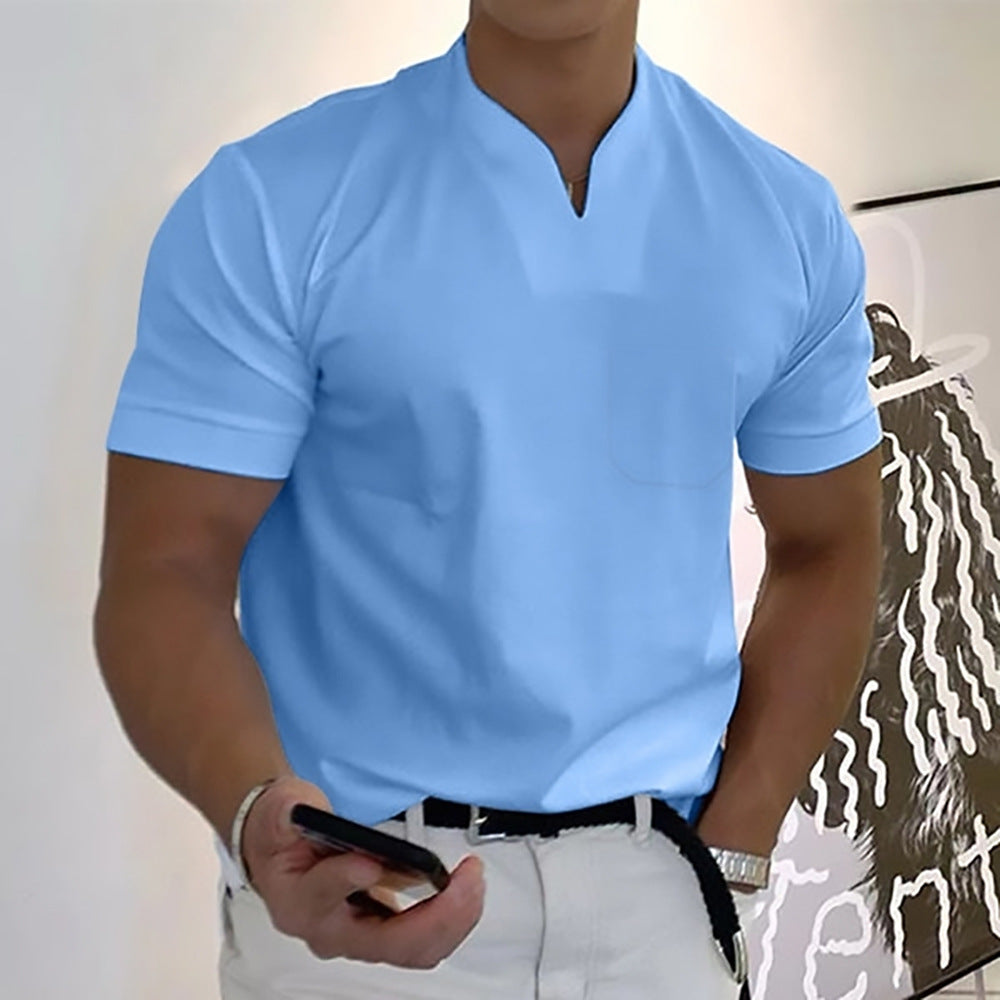 👔【S-5XL】Pánske letné elastické bavlnené tričko s krátkym rukávom 2025