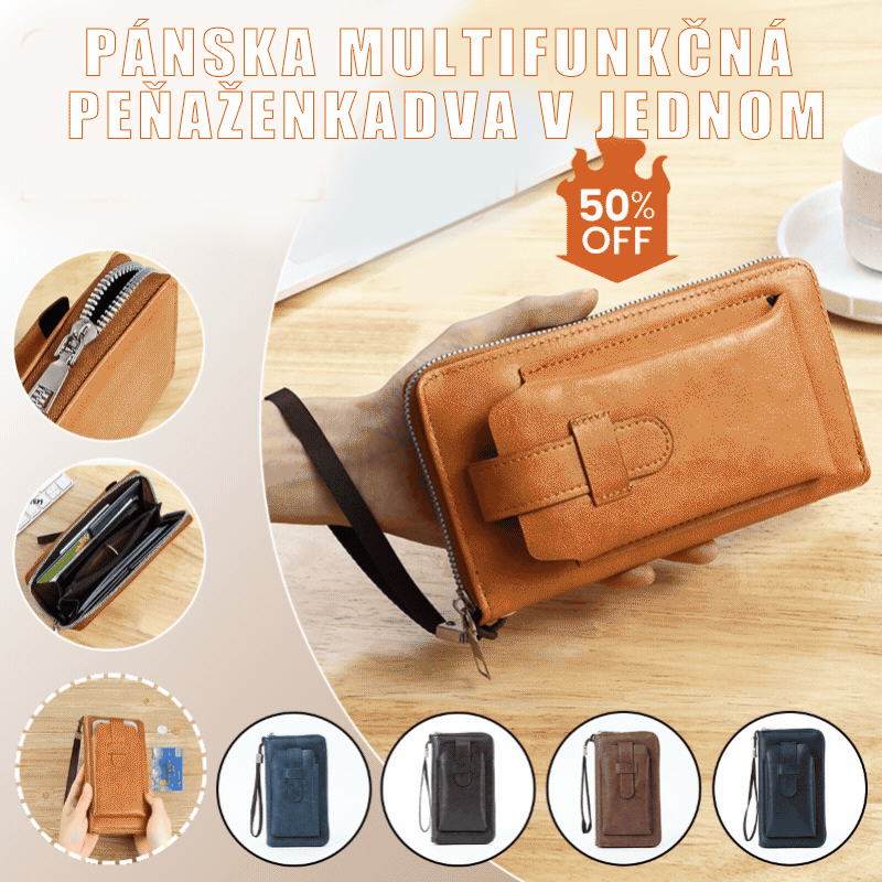 💼 Ručne vyrobená pánska peňaženka 2025 – multifunkčný model z prírodnej premiovej kože