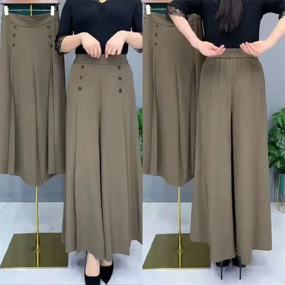 🔥Ofertă limitată în timp🔥 【Cumpără 1, primești 1 gratuit】💖💖 【M-5XL】Fustă de primăvară și vară pentru femei cu talie înaltă și pantaloni largi 2025 