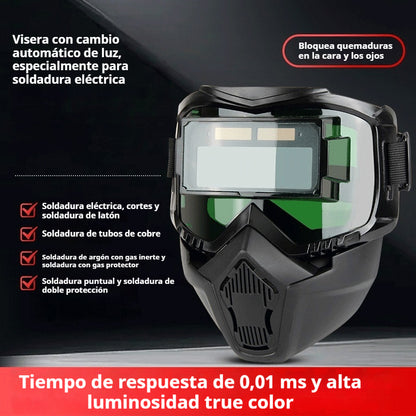 😎 Casco de soldadura totalmente automático con máscara protectora y ajuste de luz principal para soldadores