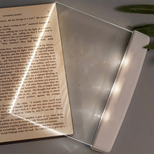 📜💡【Compra 1 y llévate 1 gratis】Светка за четене с нощно виждане и плосък LED панел, предпазваща очите