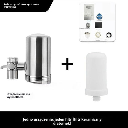 🔥【Zniżka 110 zł】🏆Domowy filtr do wody na kran ze stali nierdzewnej, bez konieczności instalacji