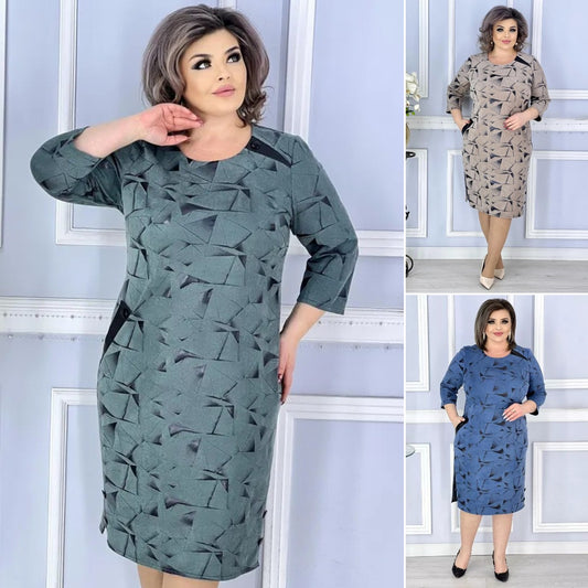 【🏆️Horúci výpredaj】🌷【S-5XL】Nové elegantné šaty s potlačou 2025 3892831