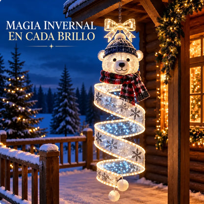 🎄 Colección de luces LED colgantes en espiral con magia navideña ✨