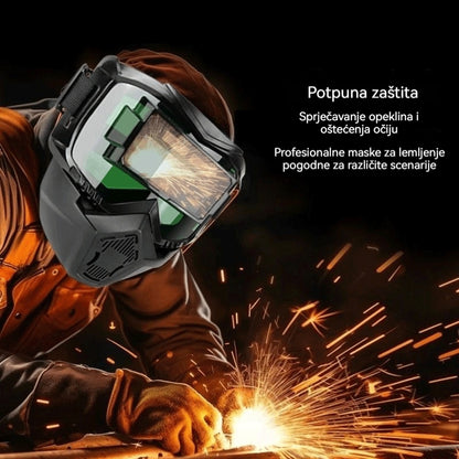 😎 Potpuno automatska kaciga za zalogaje s zaštitnom maskom i glavnom izmjenom svjetla za zalogaje