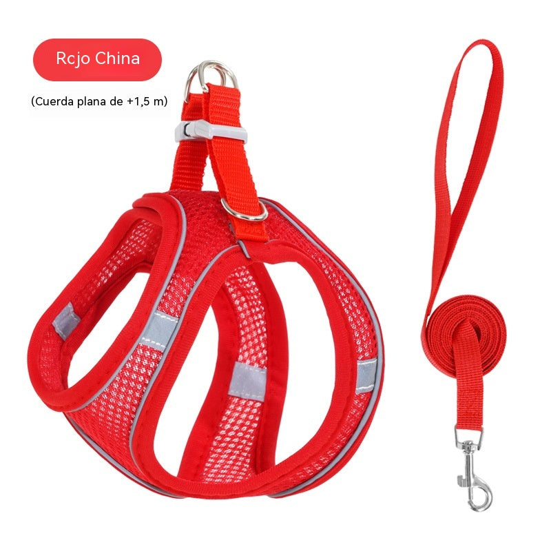 🐱 Arnés Antireflejante para Perros Pequeños y Gatos 🐶Cómodo, Antitirones + Correa Gratis 🎁