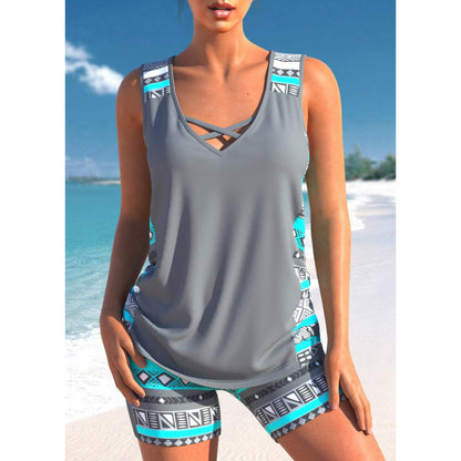 👙【S-5XL】Bañador deportivo de mujer de dos piezas