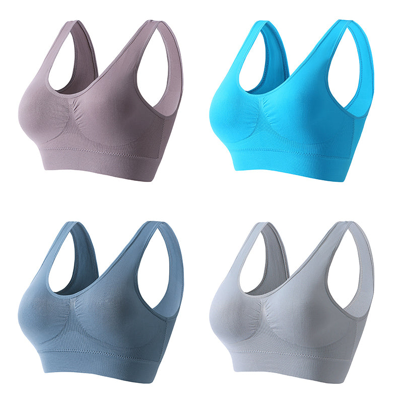【4 kusy】【S-5XL】Sexi push-up podprsenka bez kostíc pre väčšie veľkosti