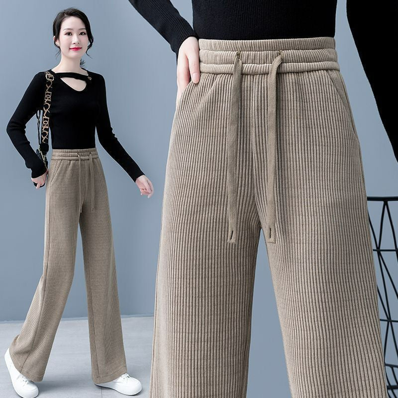 🔥【M-3XL】【40-110KG】👖Nové dámské elastické volné kalhoty