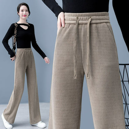 🔥【M-3XL】【40-110KG】👖Nové dámské elastické volné kalhoty