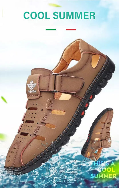 🔥【38-44】Zapatos casuales transpirables y huecos para hombre, suela suave, verano 2025