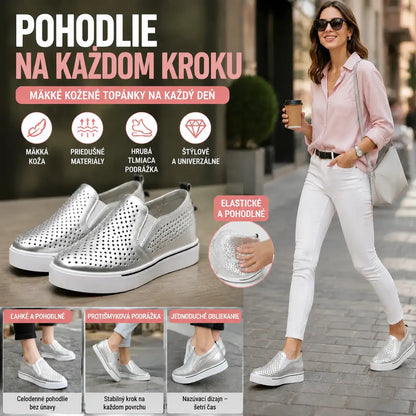 🔥【Cena: 28 €】【Veľkosti: 34-41】🔥Nové letné dámske ležérne topánky 2026, vyrobené z mäkkej kože, s platformovou podrážkou