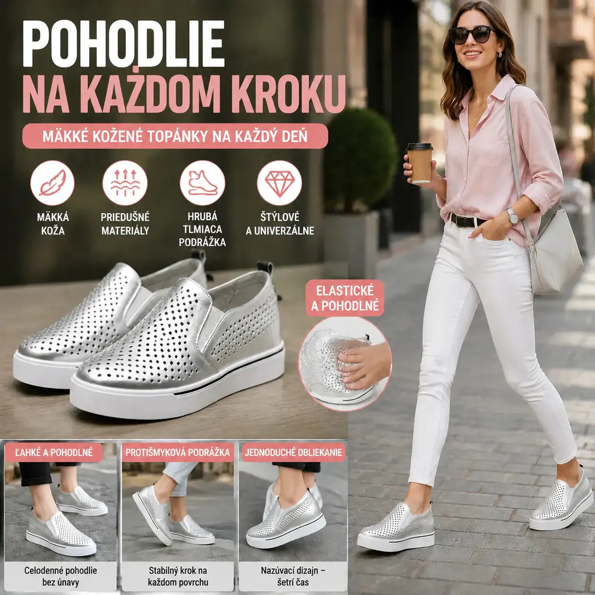 🔥【Cena: 28 €】【Veľkosti: 34-41】🔥Nové letné dámske ležérne topánky 2026, vyrobené z mäkkej kože, s platformovou podrážkou