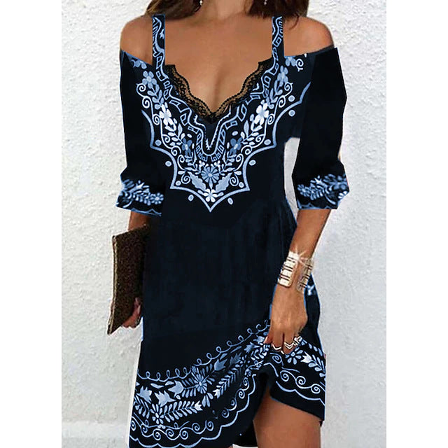 👗🌸【S-5XL】Nuevo vestido con hombros al aire para primavera y verano 2026