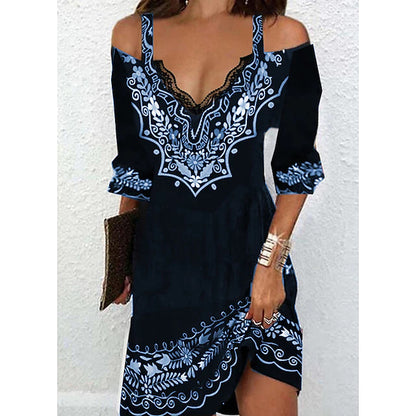 👗🌸【S-5XL】Nuevo vestido con hombros al aire para primavera y verano 2026