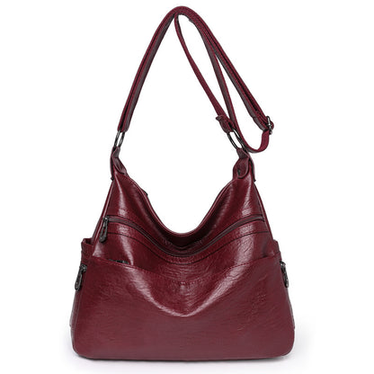 👜【Oferta por tiempo limitado】Nuevo bolso de hombro de piel suave de moda 2026, amplio, resistente al desgaste, piel auténtica