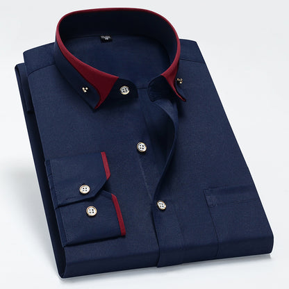 【S-4XL】👕2024 nové priedušné pánske pracovné košele na voľný čas  3732011