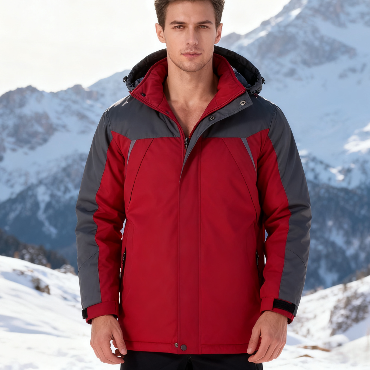 Chaqueta de hombre para exteriores, cortavientos, impermeable y con forro polar (tallas L-6XL)