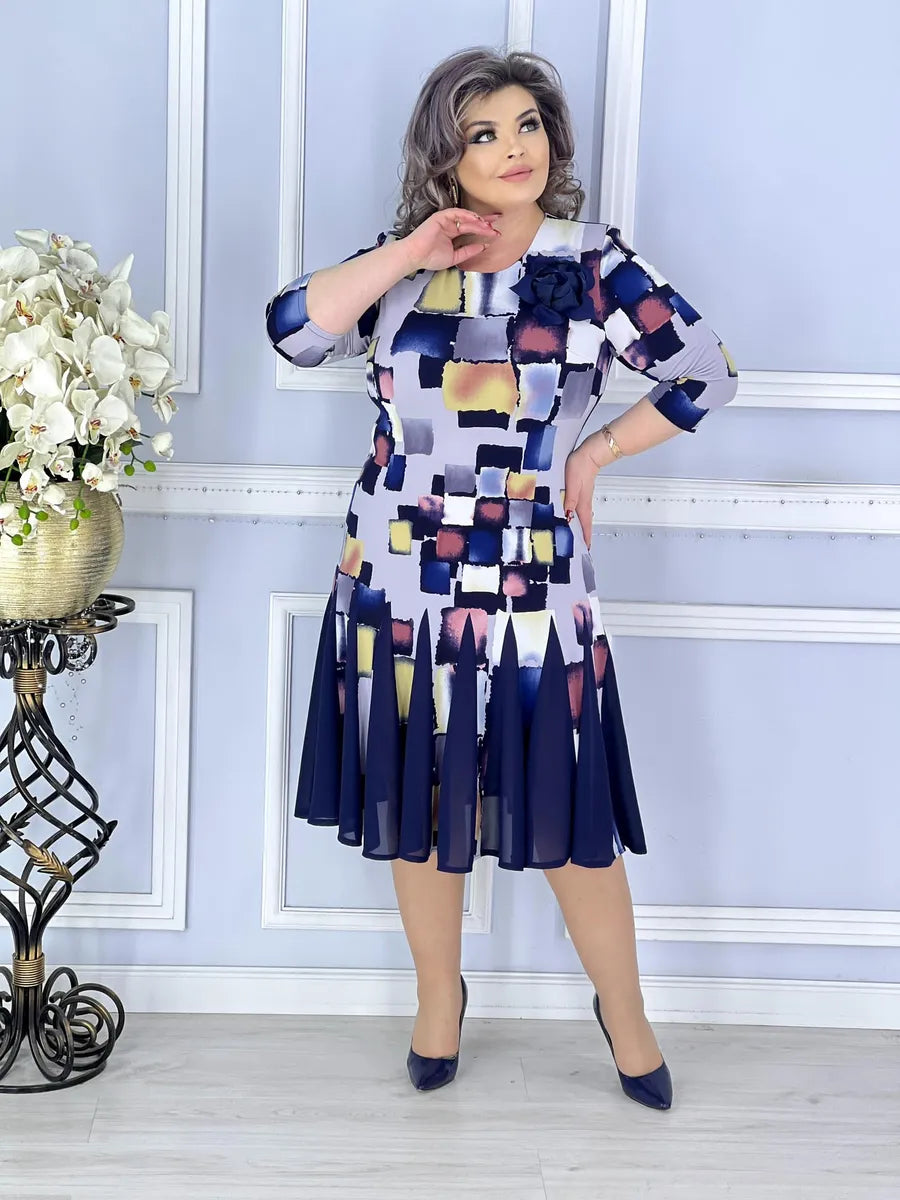 👗💐【S-5XL】Krásna a módna sukňa s potlačou 3895454