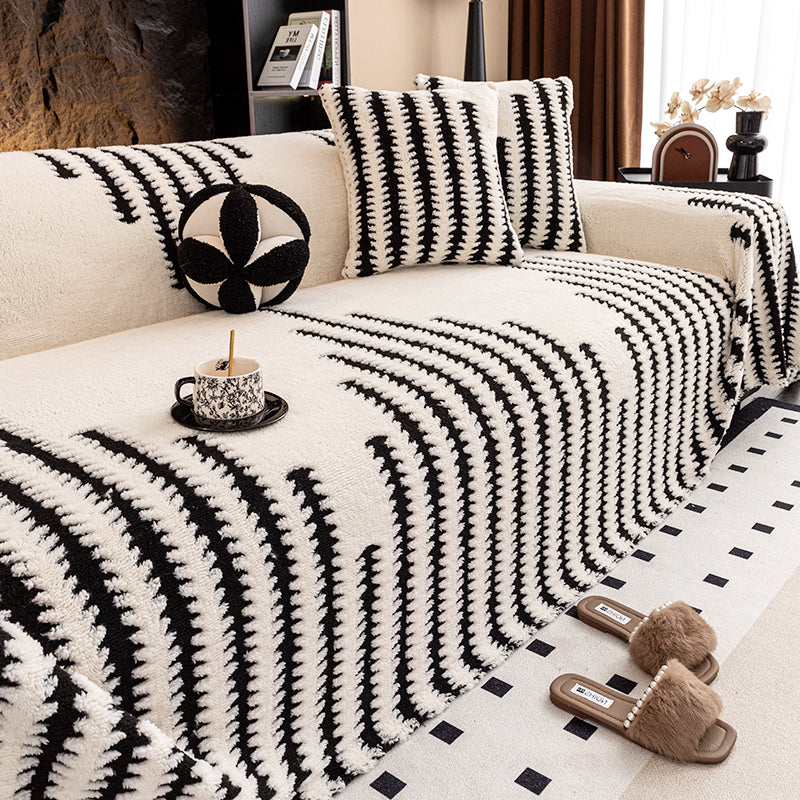 🛋️Speciální vánoční nabídka pro ranní ptáčata:🎉 Měkký a protiskluzový plyšový potah na pohovku🍂【180*150 cm】