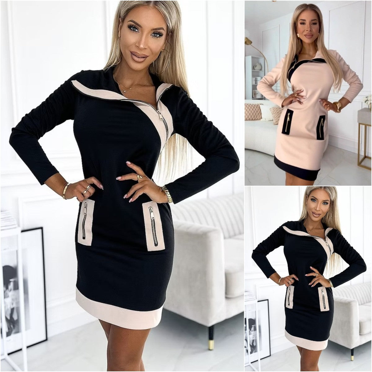 💖💖【Tallas S-3XL】Novedad 2025: Vestidos de otoño/invierno de alta calidad, estilo moderno y a la moda