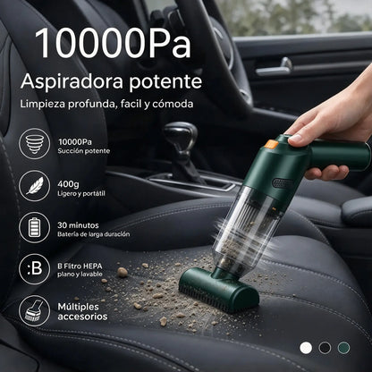 🚗✨ Potente aspiradora inalámbrica para coche – Compacta, sin cables y potente