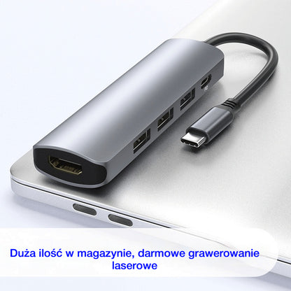 🔌✨ Przenośny hub USB-C 5-w-1, obsługuje wyjście HDMI 4K 🎥💻