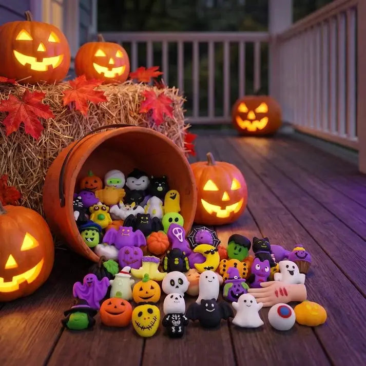 🎃 Set de Mini Figuras de Halloween – Adornos Decorativos de Fantasmas, Calabazas y Monstruos 👻
