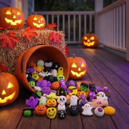 🎃 Set de Mini Figuras de Halloween – Adornos Decorativos de Fantasmas, Calabazas y Monstruos 👻