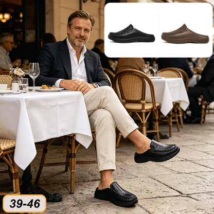 ✨🔥【Popust 50% na novosti】【Veličine 39-46】Muške kožne casual papuče 2026 ✅ Jednostavne i udobne ✅ Antiklizne