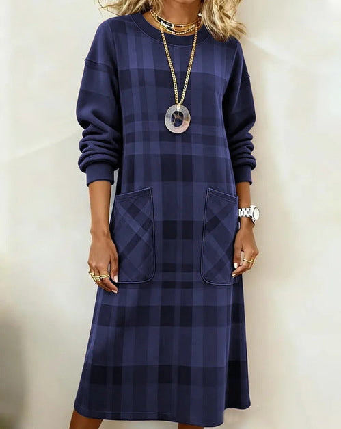 ✨【S-3XL】Udobna karirasta obleka za vsak dan – brez oprijema