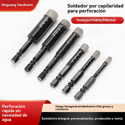 🔩【Juego de 6 piezas】Brocas diamantadas huecas para azulejos y cerámica – Perforación precisa【6/8/10/12/14/16 mm】