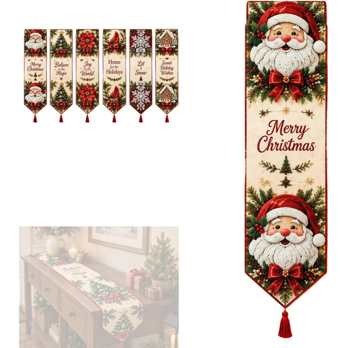 ✨ Kit de camino de mesa navideño con pintura de diamantes para hacer tú mismo