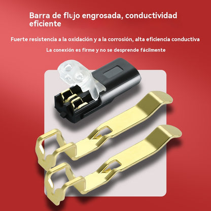 🏆【¡Compra 5 y llévate 5 gratis】Conector enchufable de doble cable con presilla de bloqueo