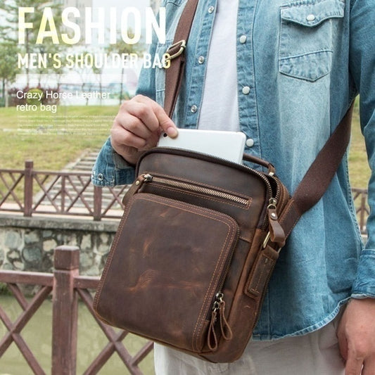 👍👍【Nuevo producto de gran venta】🎁【Cantidad limitada】Bolso de hombro de cuero genuino informal de negocios de moda, ligero y práctico