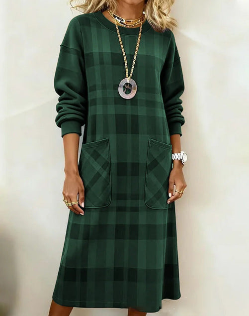 ✨【S-3XL】Udobna karirasta obleka za vsak dan – brez oprijema