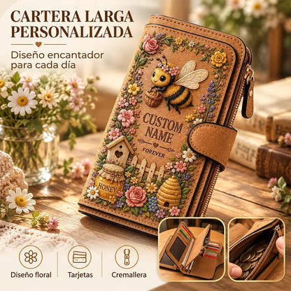 💰💰Cartera personalizada con relieve de jardín