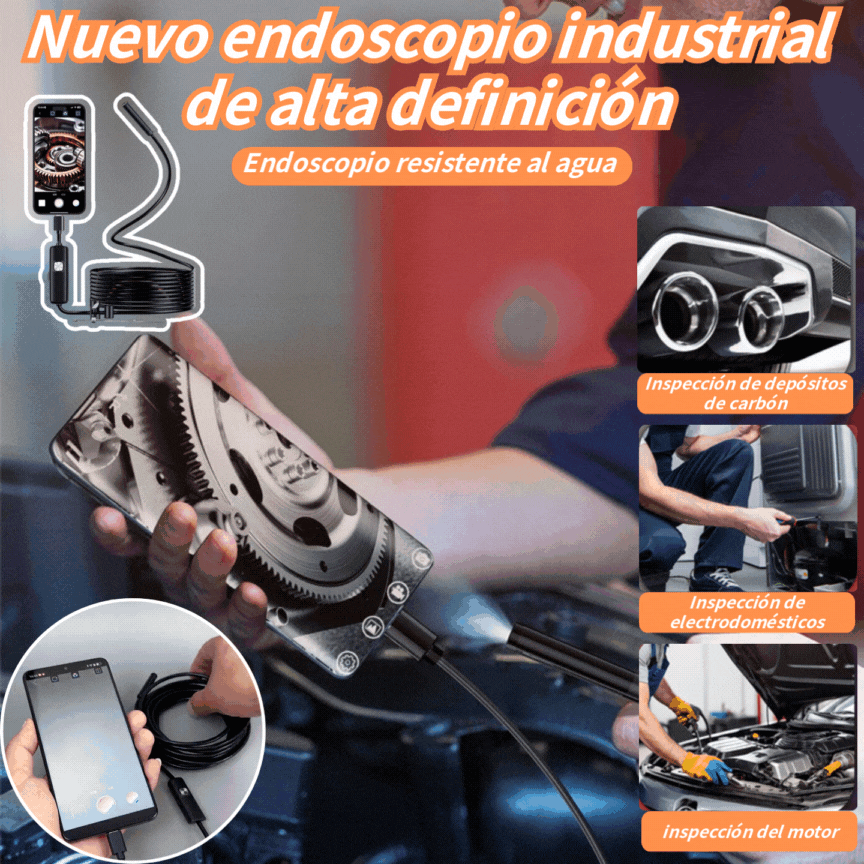 📱 Endoscopio industrial de 7 mm completamente nuevo con conexión directa a la cámara mediante USB tipo C, compatible con varios teléfonos móviles (endoscopio resistente al agua).