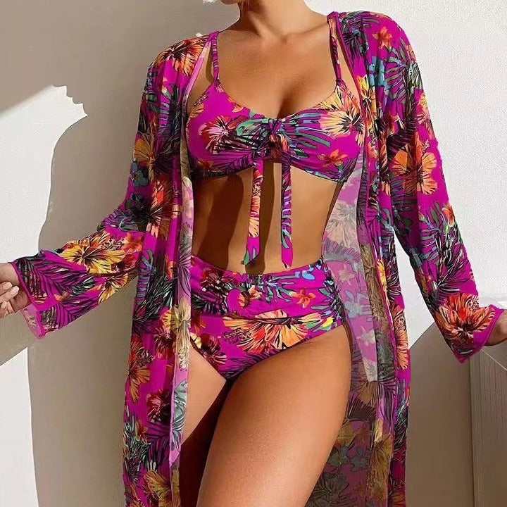 ☀️【S-2XL】👙Nová trojdielna letná plavková súprava 2025