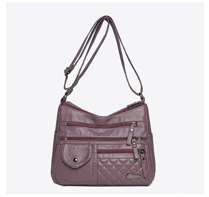 🔥Último día⏰50% de descuento👜Bolso de cuero suave de gran capacidad y múltiples capas para mujer