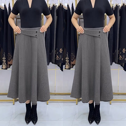 【Priama zľava 24 €】👗🎀【Veľkosti S-4XL】Pletená pol sukňa na jesene a zime