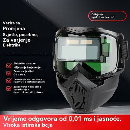 🔥😎Potpuno automatska maska za zavarivanje s prekidačem svjetla i zaštitnom maskom za zavarivače koja se montira na glavu