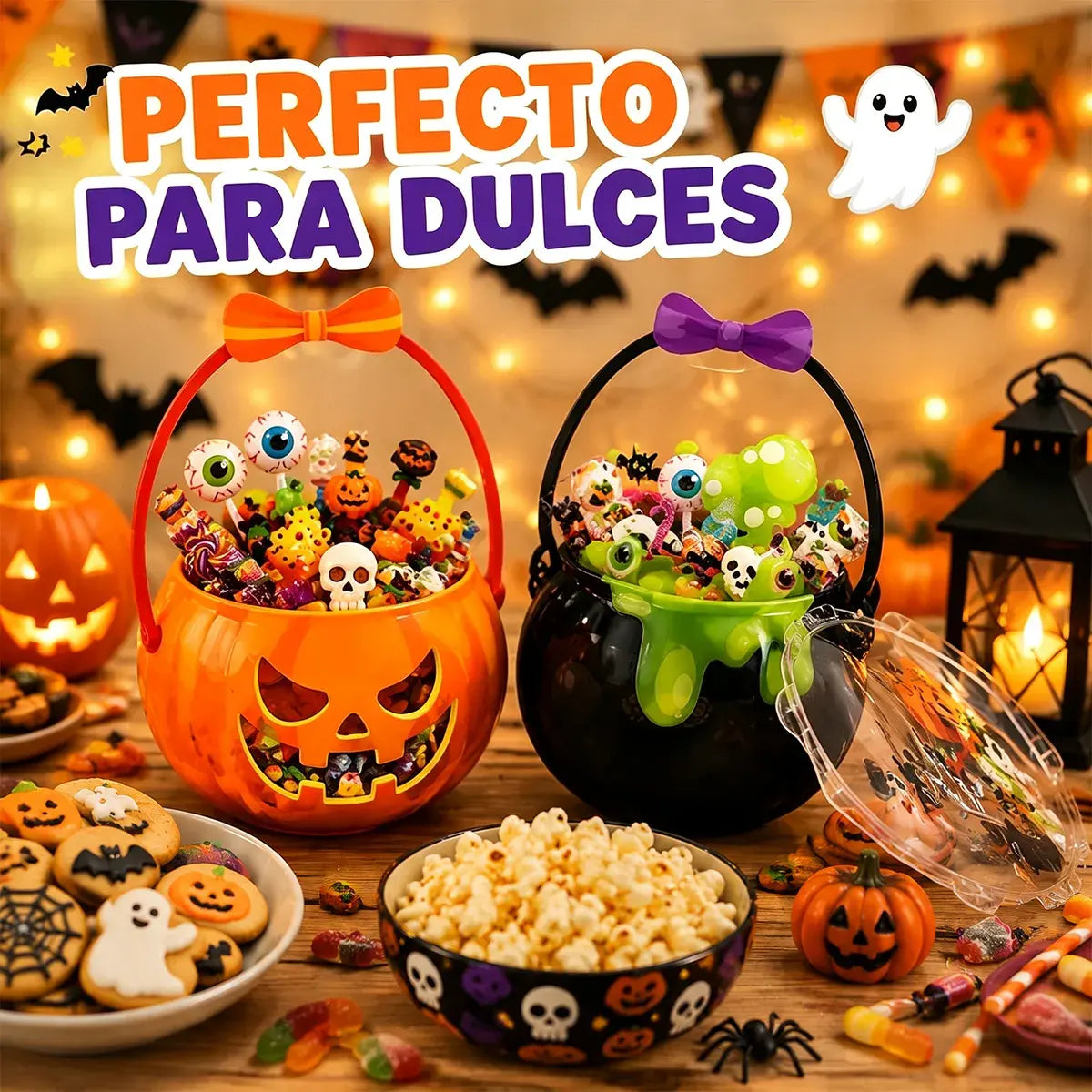 20 piezas 28€ 🎃Bolsas de plástico para dulces de Halloween, bolsas para caramelos de truco o trato