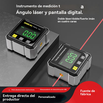 【📢📢¡El precio más bajo por tiempo limitado! 💥】Nivel láser electrónico magnético de cuatro lados y doble cara