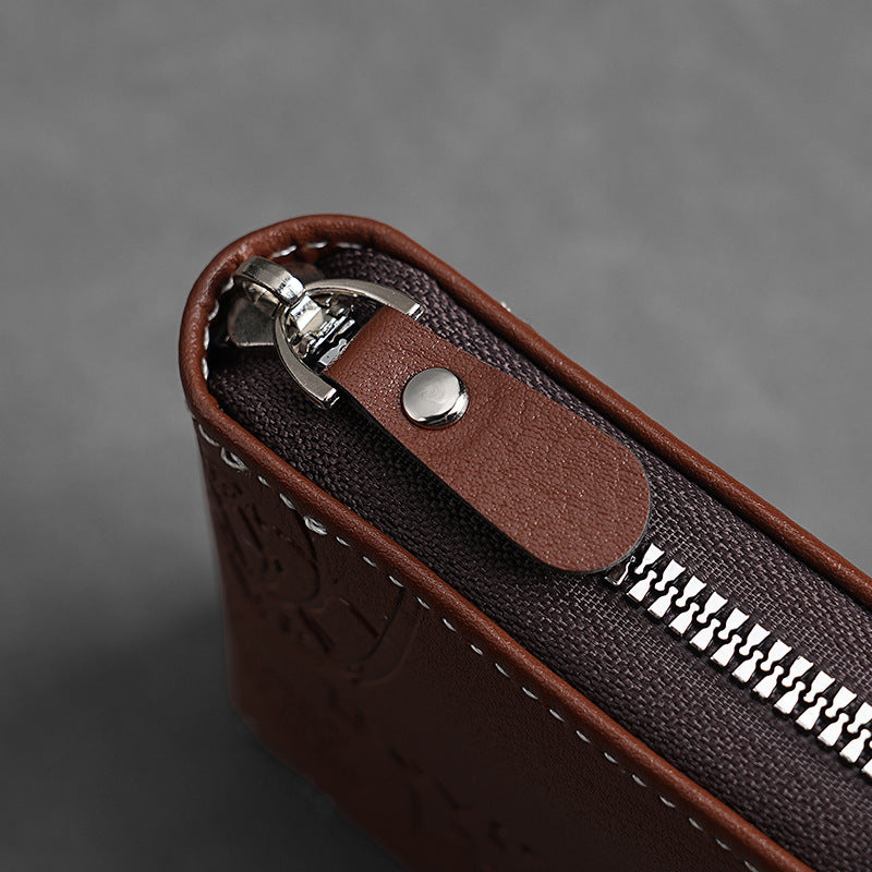 🔥🔥Nová a stylová pánská krátká peněženka na zip v retro stylu.