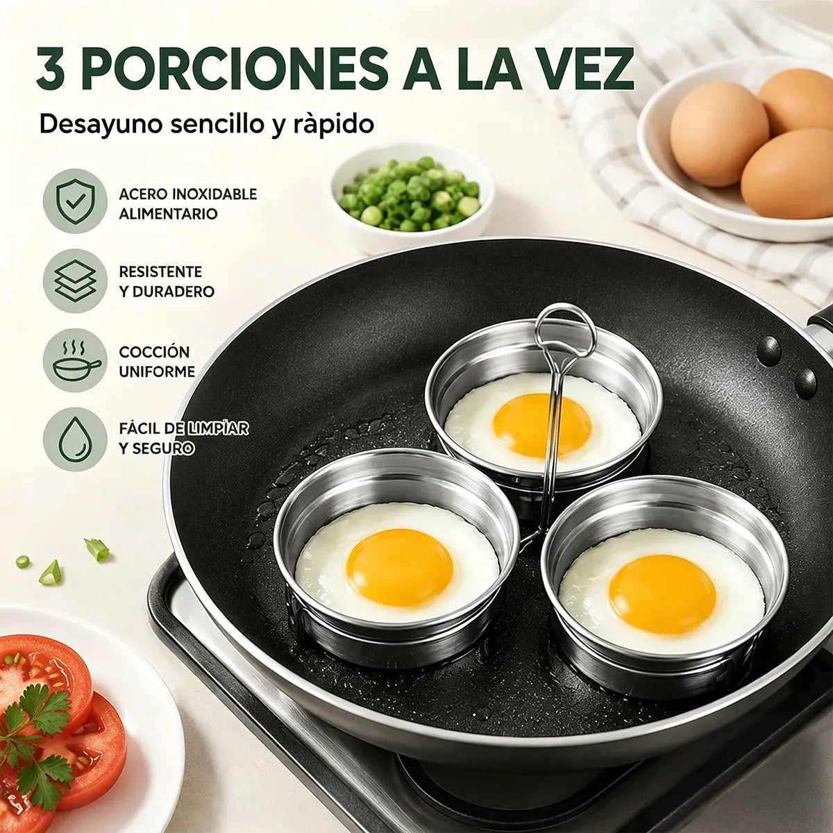 📢📢 ¡50% DE DESCUENTO! ⏰ Cocedor de huevos de acero inoxidable 304