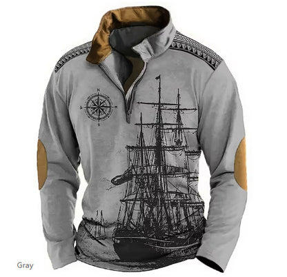 【XS-5XL】🔥Oferta por tiempo limitado: 38% de descuento🔥 Polo de velero de cuello alto para hombre, nuevo estilo, suave y cómodo
